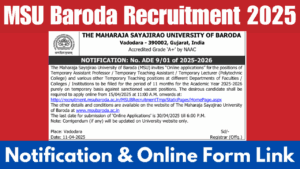 MSU Baroda Recruitment