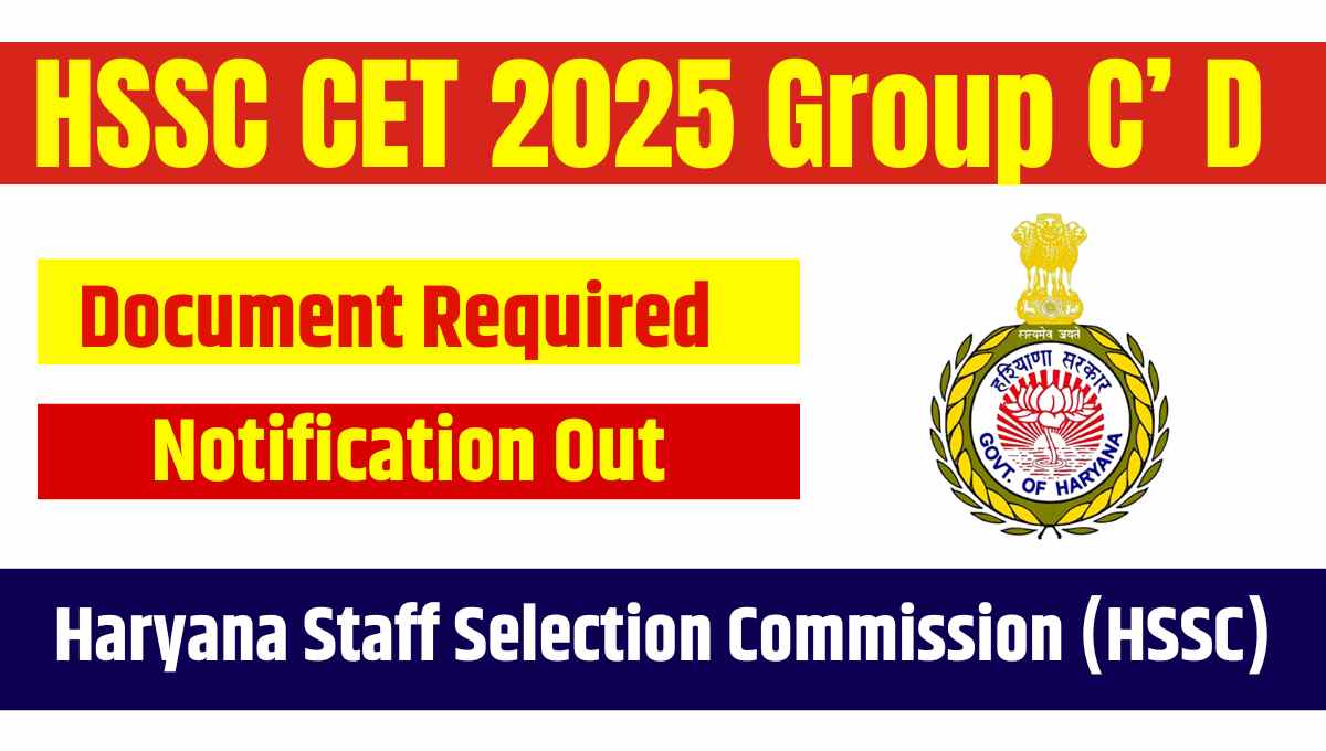 HSSC CET 2025 Document