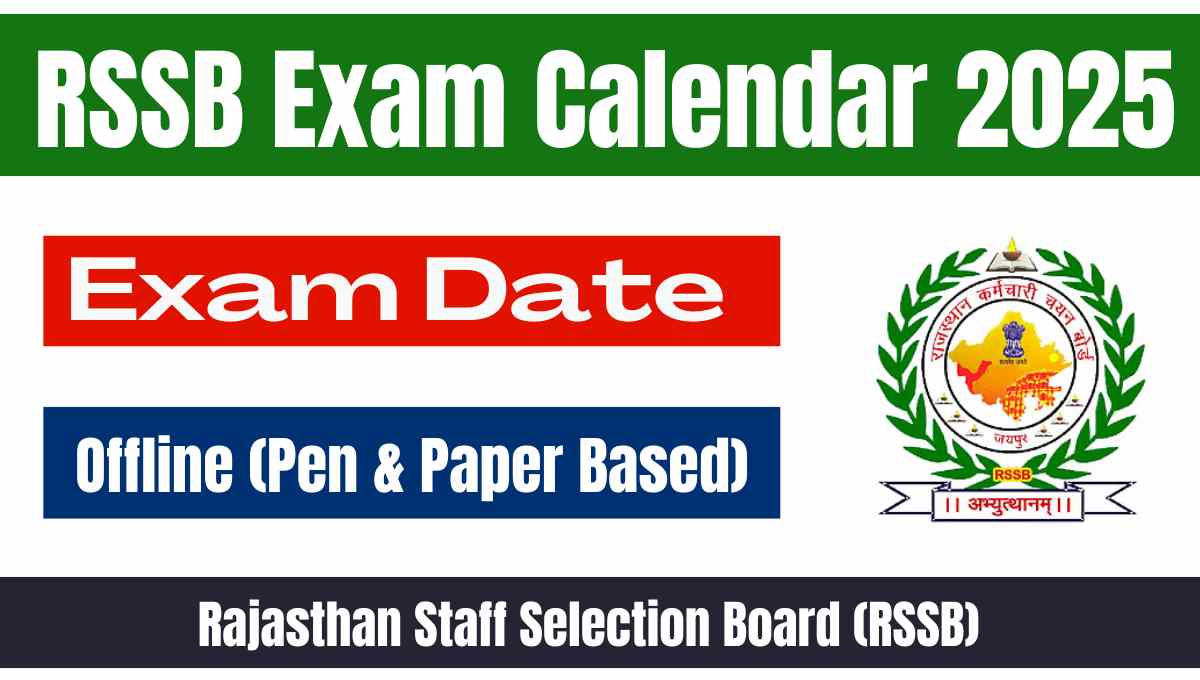 RSSB Exam Calendar 2025