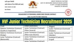 HVF Junior Technician Recruitment