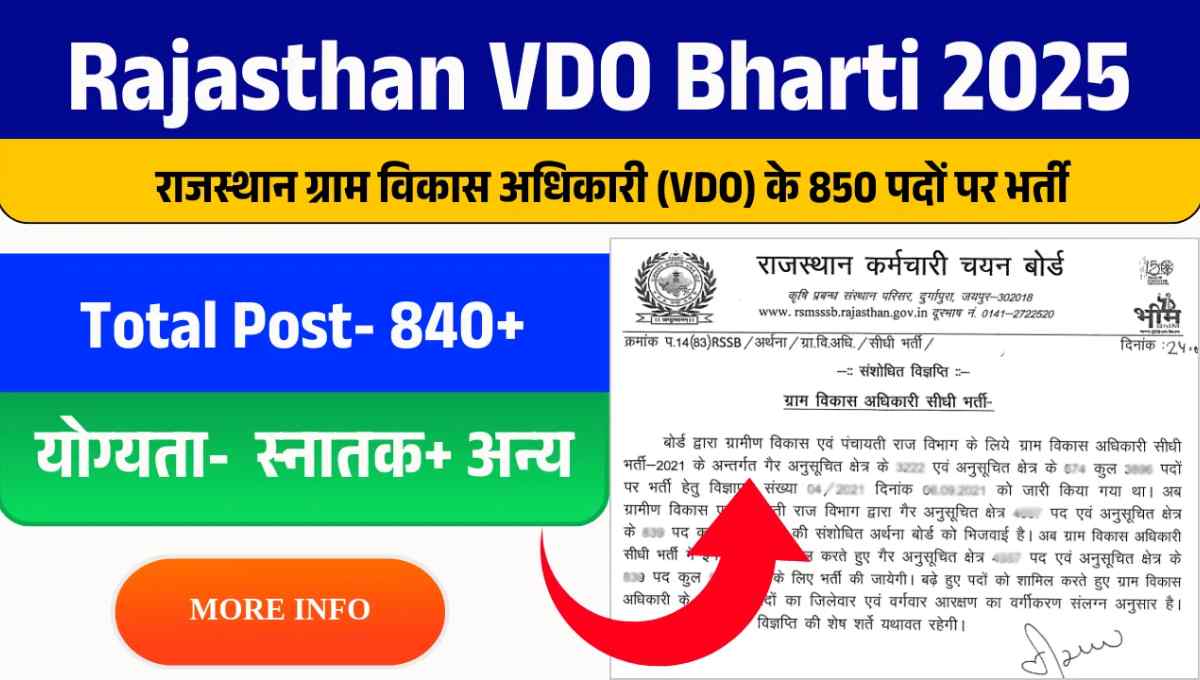 Rajasthan RSSB VDO Recruitment