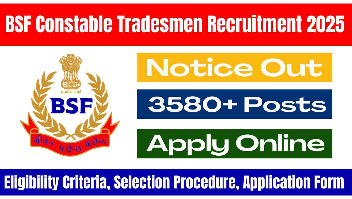 BSF Constable Tradesmen Recruitment