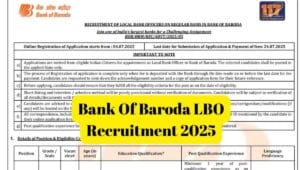 Bank of Baroda LBO Recruitment 2025
