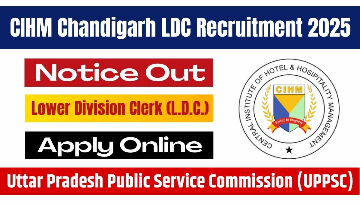 CIHM Chandigarh LDC Recruitment