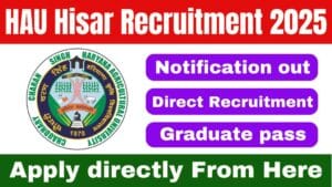 HAU Hisar Recruitment 2025