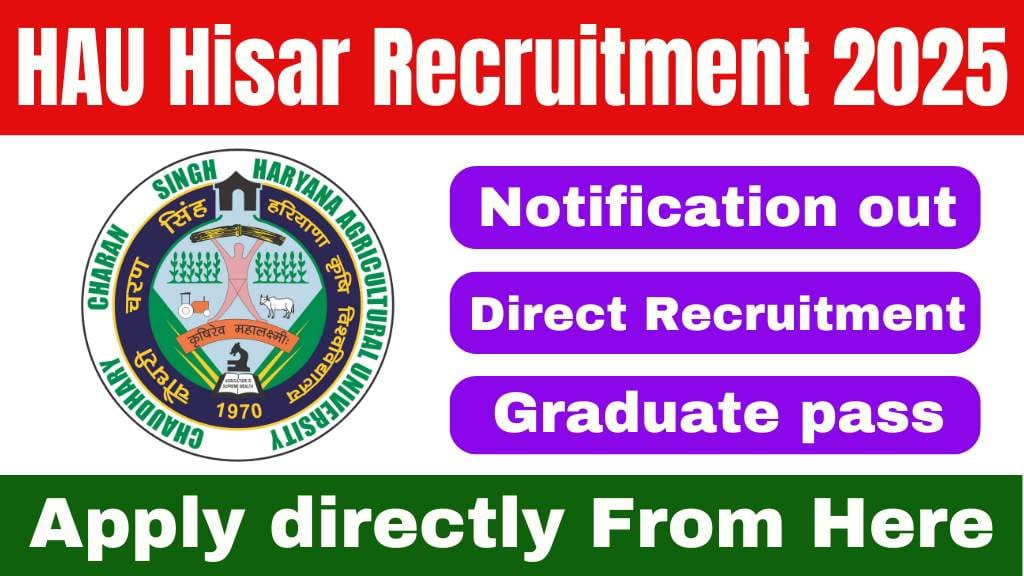 HAU Hisar Recruitment 2025
