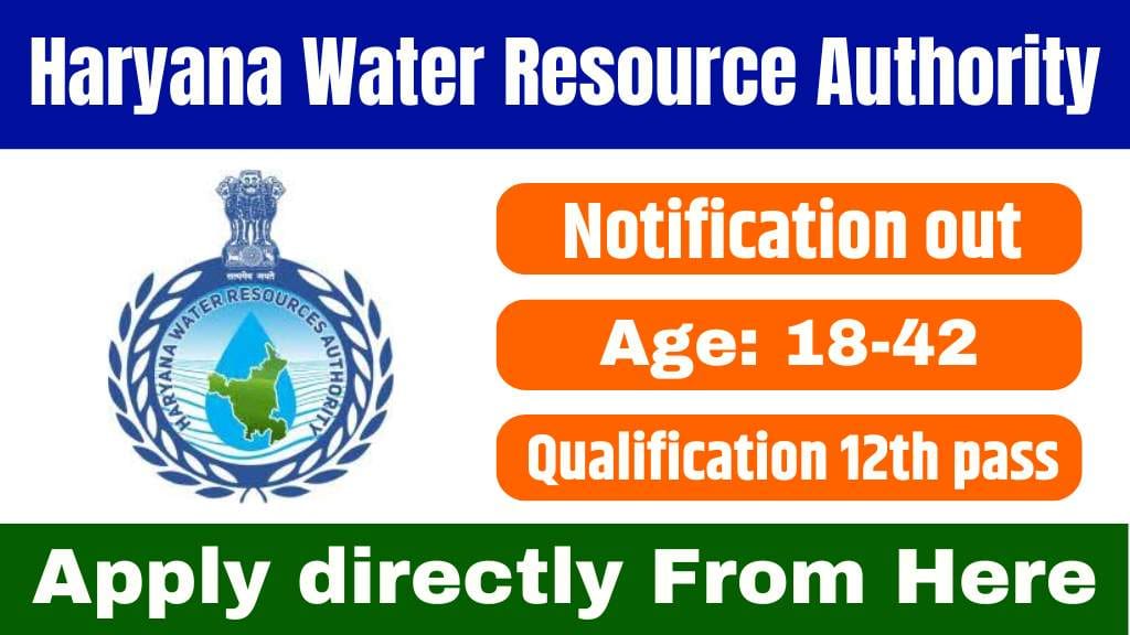 Haryana Water Resource Authority Recruitment 2025
