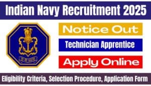 Indian Navy Technician Apprentice Recruitment