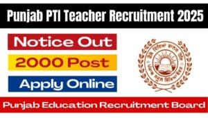 Punjab PTI Teacher Recruitment