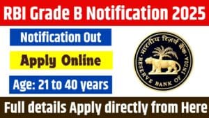 RBI Grade B Notification 2025