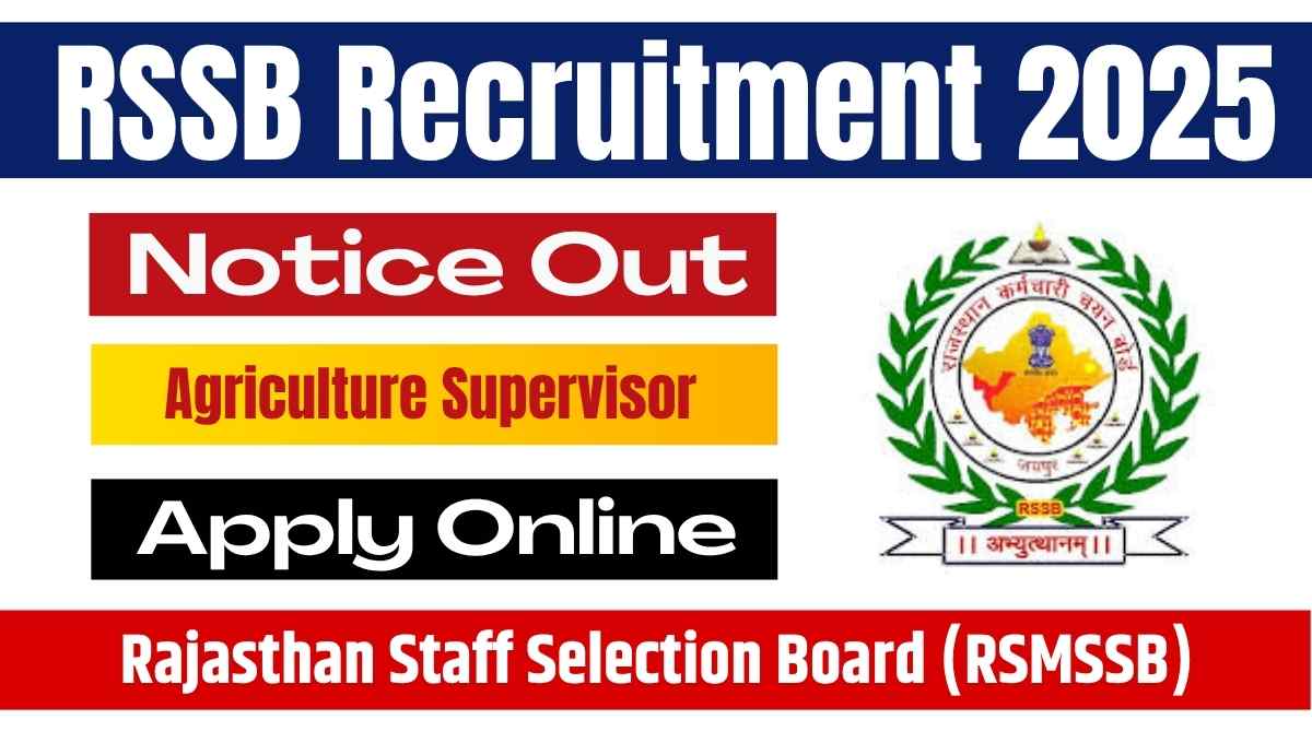 RSSB Agriculture Supervisor Recruitment