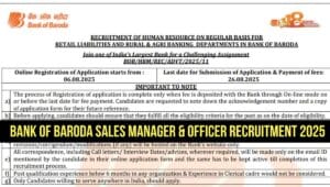 Bank of Baroda Sales Manager & Officer Recruitment