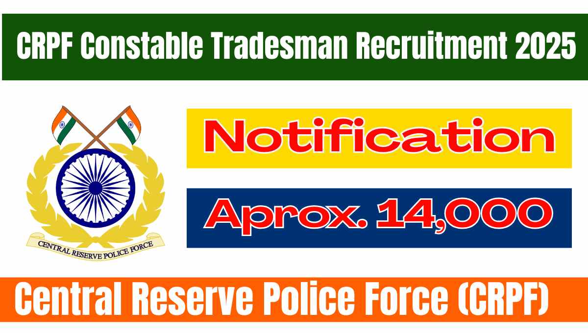 CRPF Constable Tradesman Recruitment