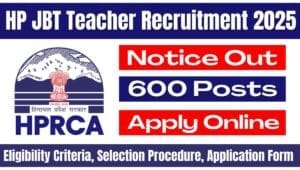 HP JBT Teacher Recruitment 2025
