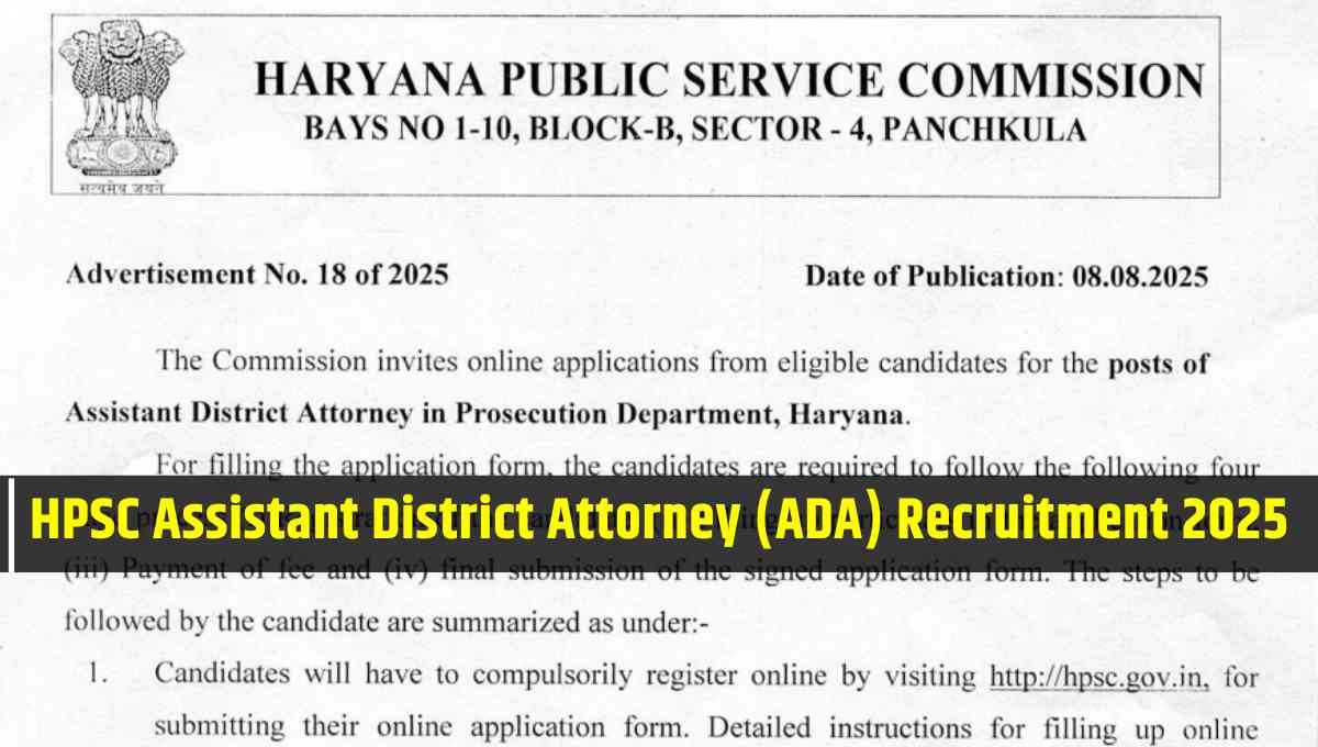 HPSC Assistant District Attorney (ADA) Recruitment