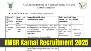 IIWBR Karnal Recruitment