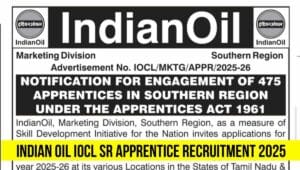 Indian Oil IOCL SR Apprentice Recruitment