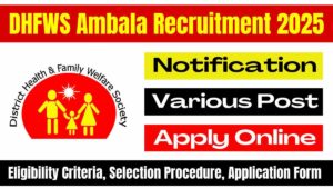 DHFWS Ambala Recruitment