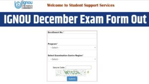 IGNOU December Exam Form 2025