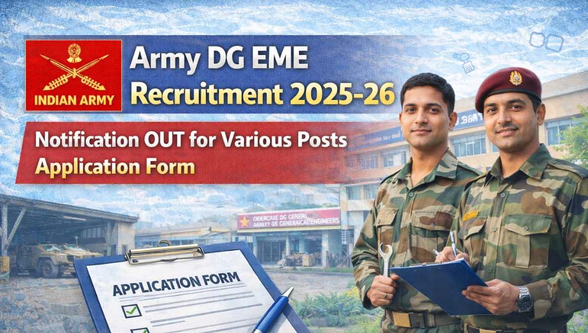 Army DG EME Udhampur Recruitment 2025-26