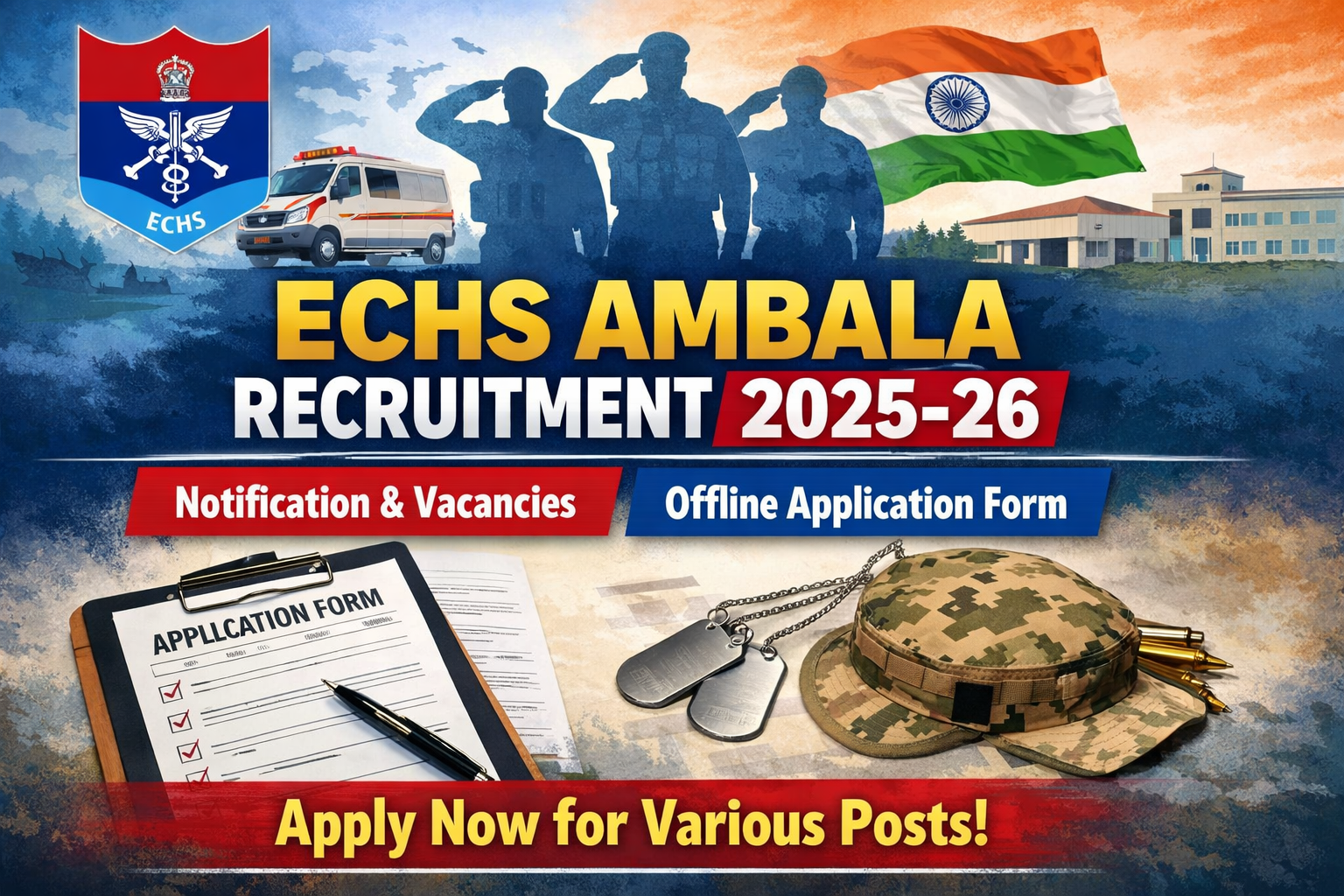 ECHS Ambala Recruitment 2025-26