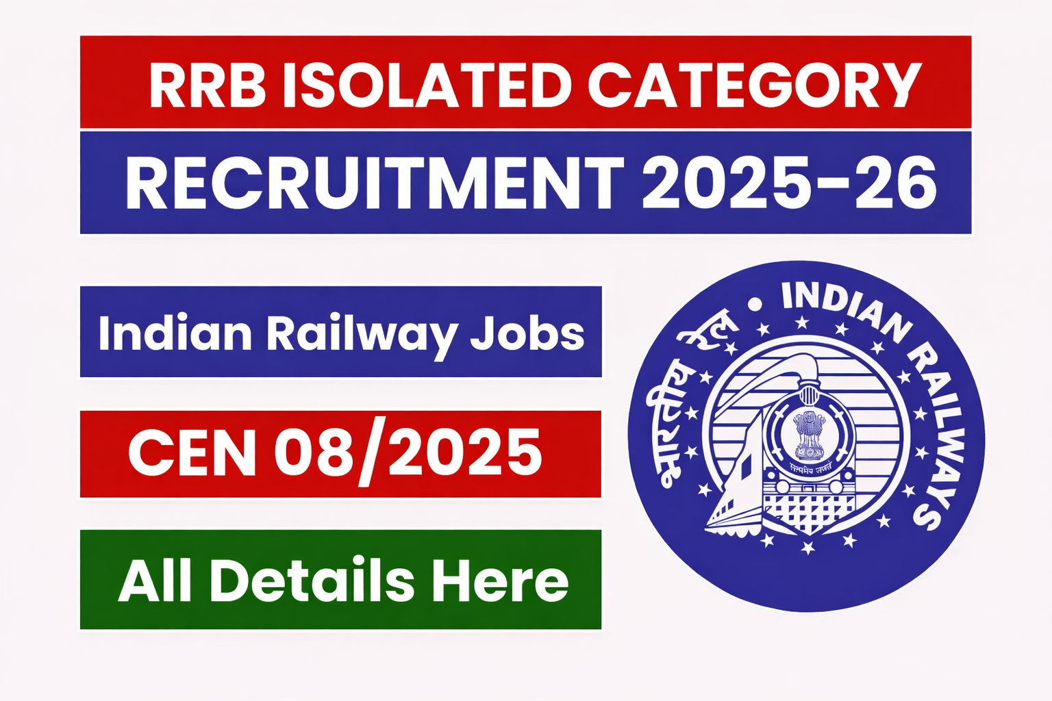 RRB Isolated Category Recruitment CEN 082025