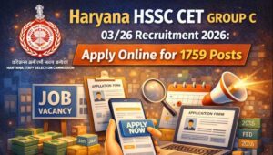 Haryana HSSC CET Group C 0326 Recruitment
