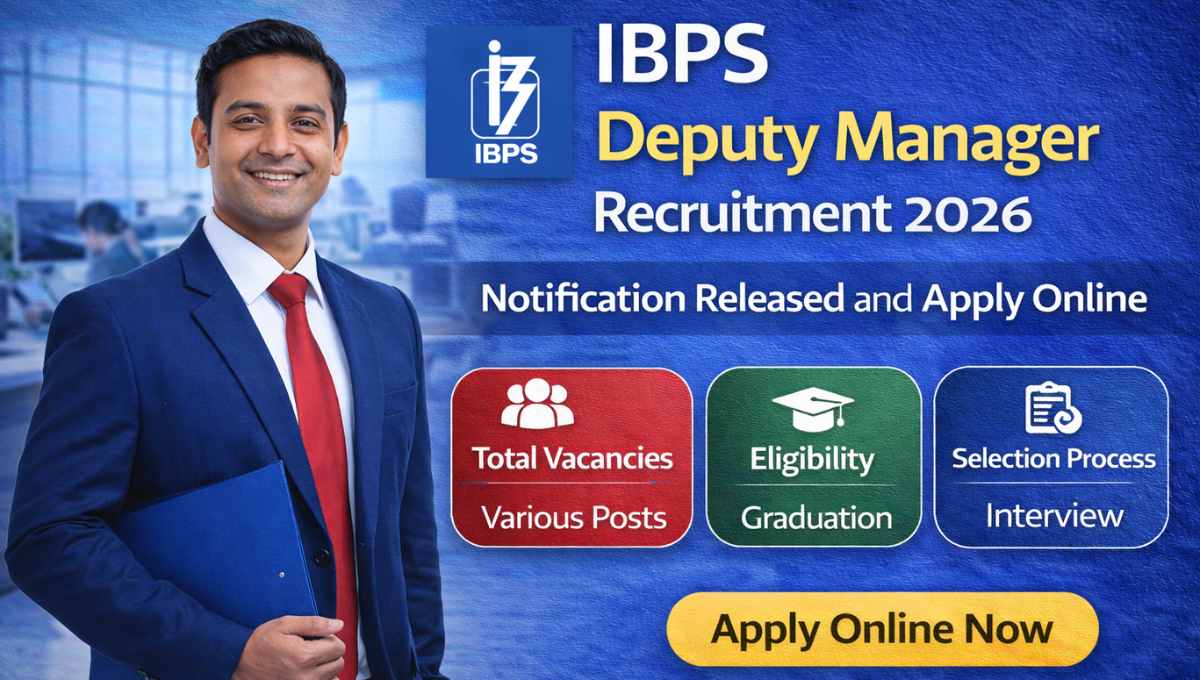 IBPS Deputy Manager Recruitment 2026 The Institute of Banking Personnel Selection (IBPS) has released the official notification for IBPS Deputy Manager Recruitment 2026 for the post