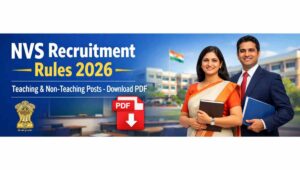 NVS Recruitment Rules 2026 Teaching and Non Teaching Posts
