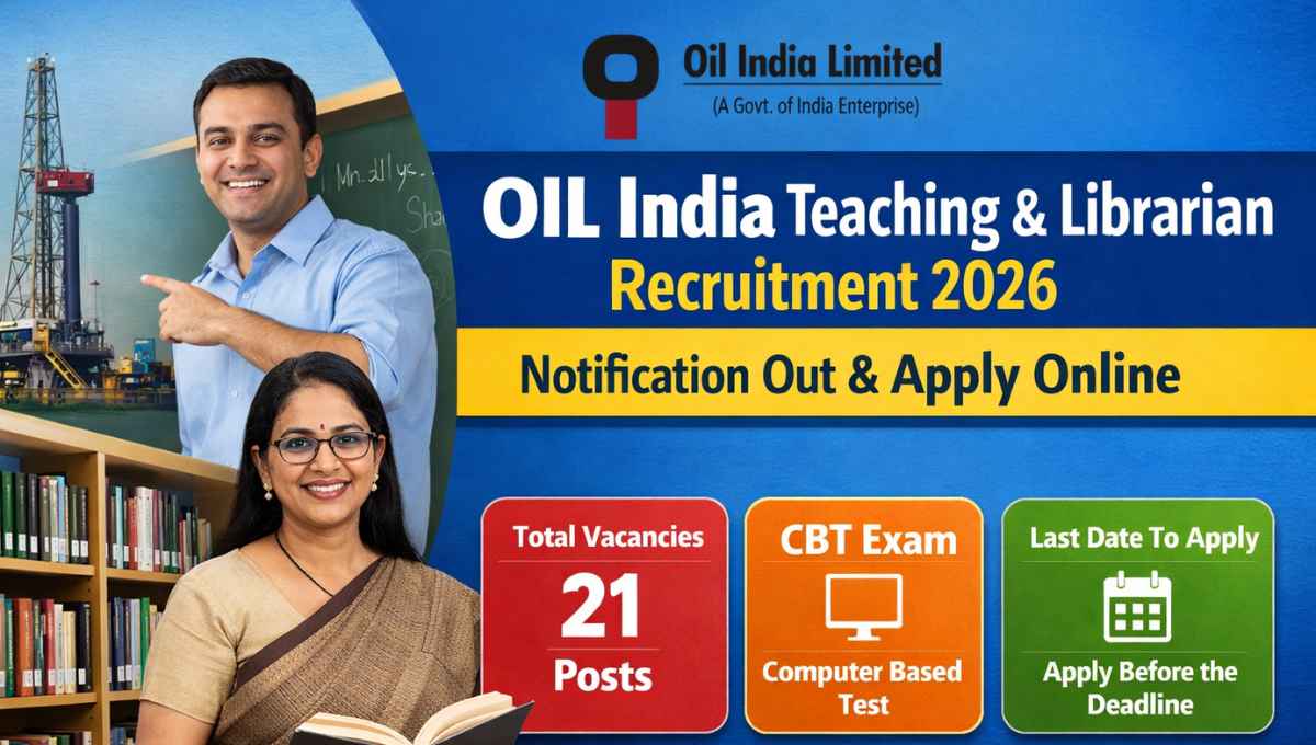 OIL India Teaching and Librarian Recruitment