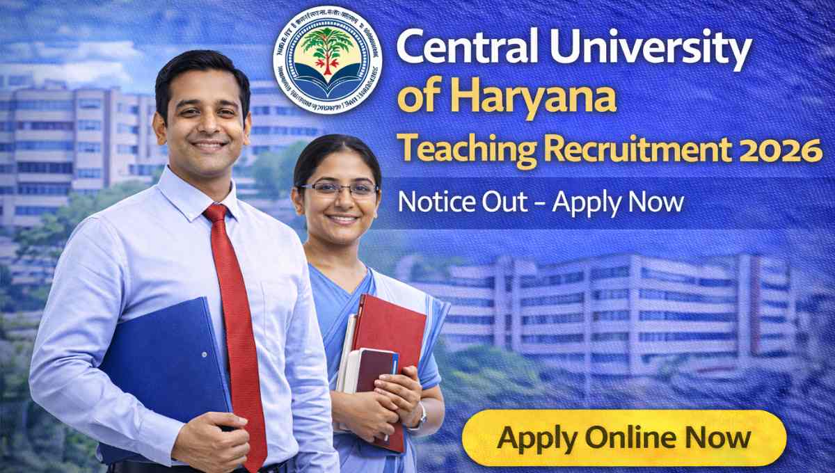 Central University of Haryana Teaching Recruitment