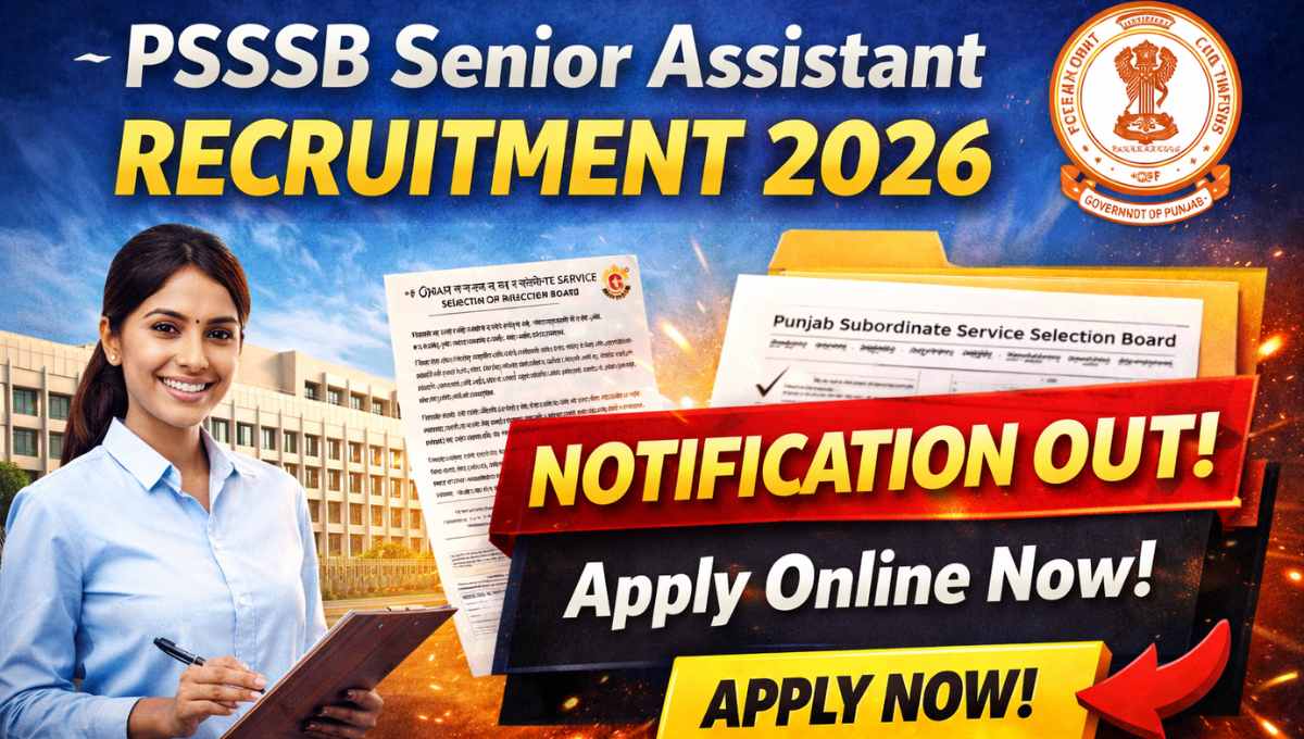 PSSSB Senior Assistant Recruitment