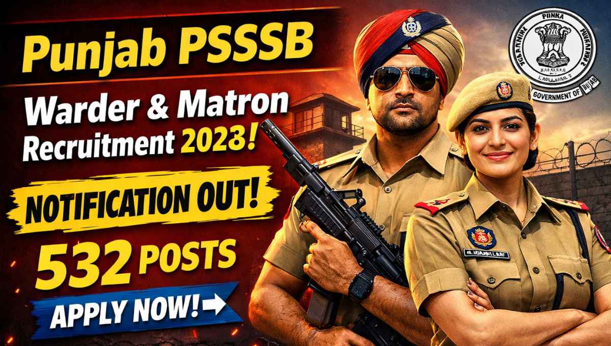 Punjab PSSSB Warder and Matron Recruitment