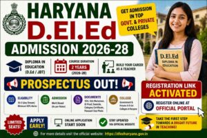 Haryana D.El.Ed Admission 2026-28
