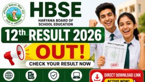 HBSE 12th Result 2026 OUT Direct Download Link