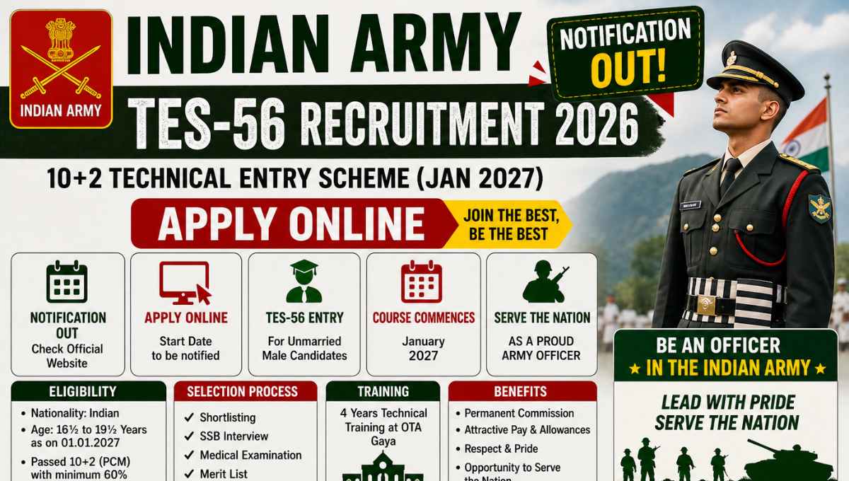 Indian Army TES-56 Recruitment 2026