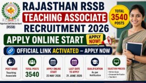 RSSB Teaching Associate Recruitment 2026