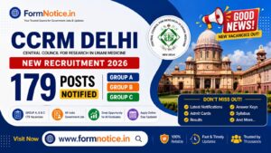 CCRUM Delhi Group A, B & C Recruitment 2026