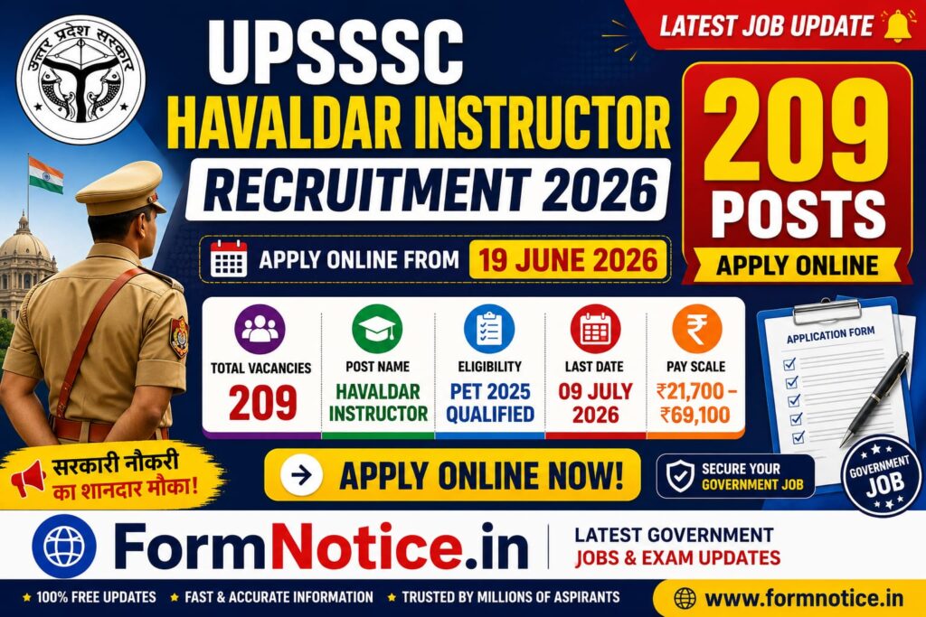UPSSSC Havaldar Instructor Recruitment 2026