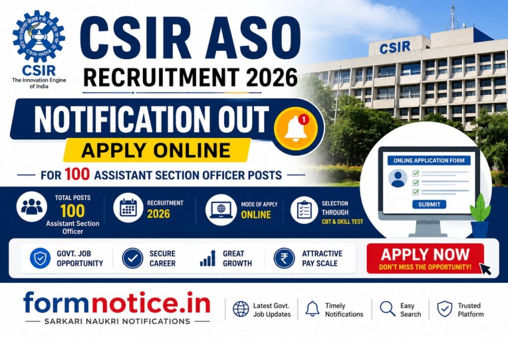 CSIR ASO Recruitment 2026