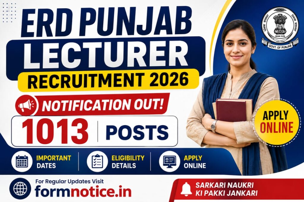 ERD Punjab Lecturer Recruitment 2026