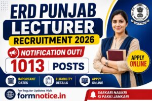 ERD Punjab Lecturer Recruitment 2026
