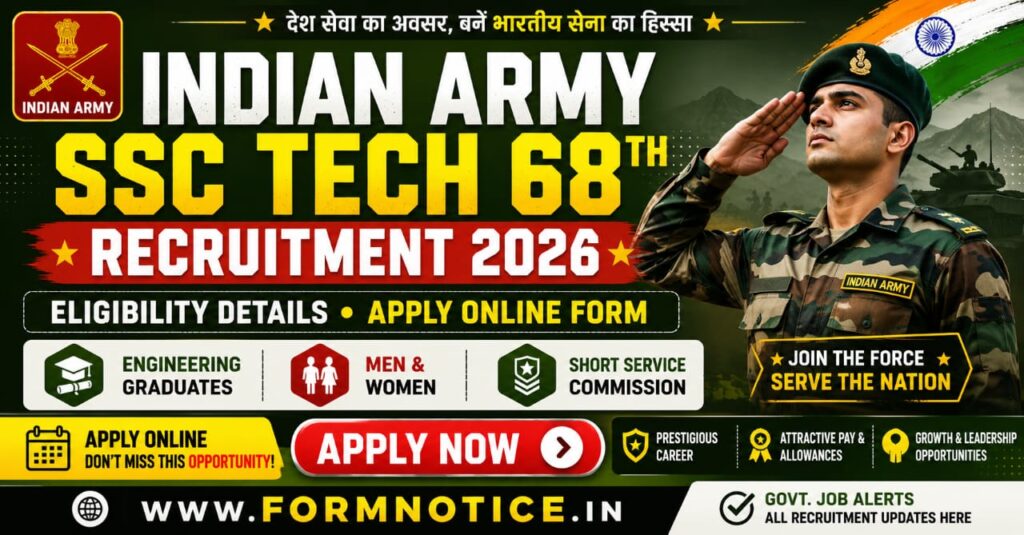 Army SSC Tech 68th Recruitment 2026