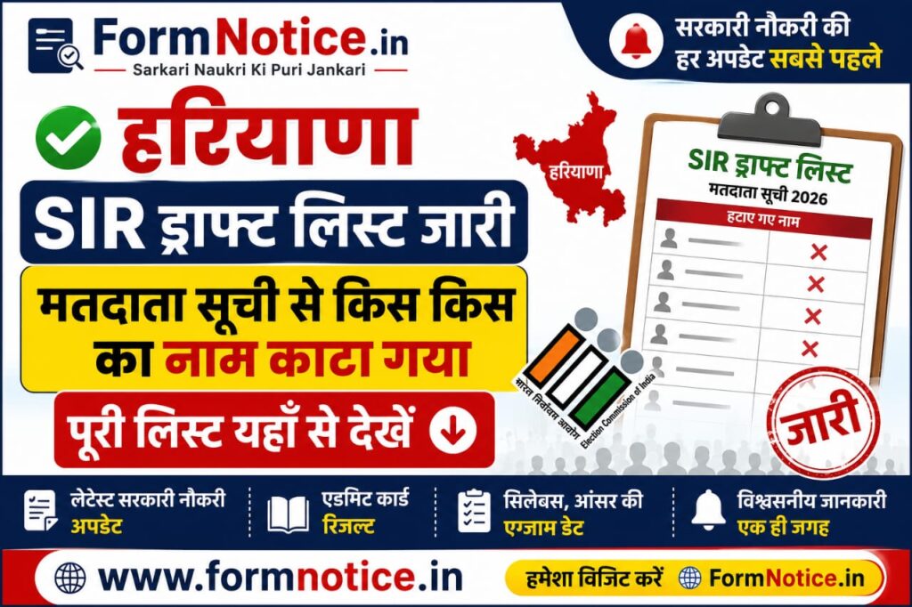 Haryana SIR Draft List 2026