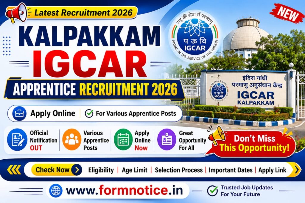 IGCAR Apprentice Recruitment 2026 Check Eligibility & Apply Online 1 IGCAR Apprentice Recruitment 2026