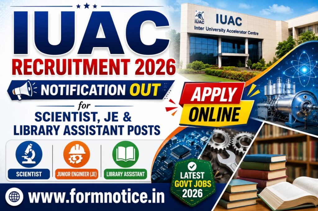 IUAC Recruitment 2026 Notification OUT & Apply Online Form 1 IUAC Recruitment 2026