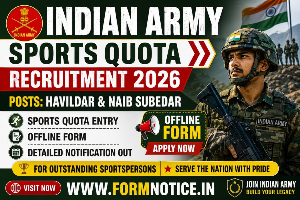 Indian Army Sports Quota Recruitment 2026