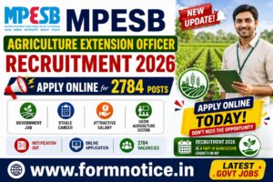 MPESB Agriculture Extension Officer Recruitment 2026