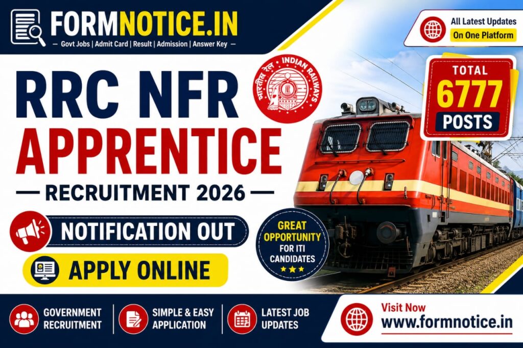 RRC NFR Apprentice Recruitment 2026 Notification OUT for 6777 Posts, Apply Online 1 RRC NFR Apprentice Recruitment 2026