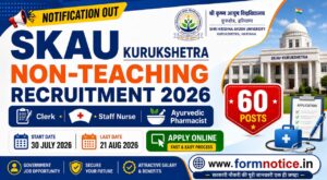 SKAU Kurukshetra Non- Teaching Recruitment 2026